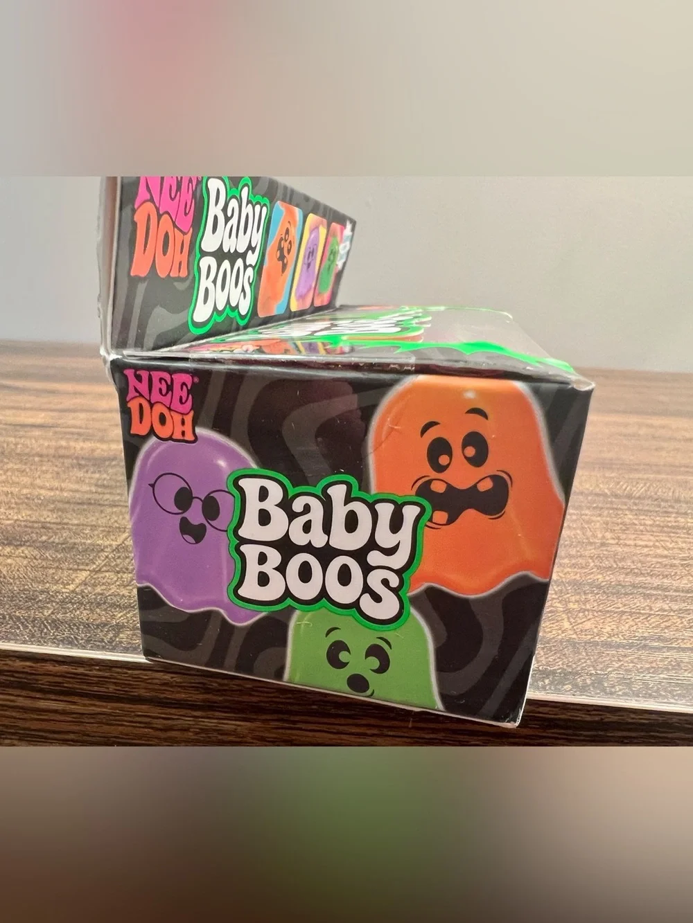 Baby Boos Glow-in-the-Dark Ghost Squish Toy Trio - Orange, Purple, Green